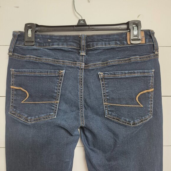American Eagle Outfitters Womens Dark Wash Skinny Jeans Size 6 Short - Picture 5 of 6